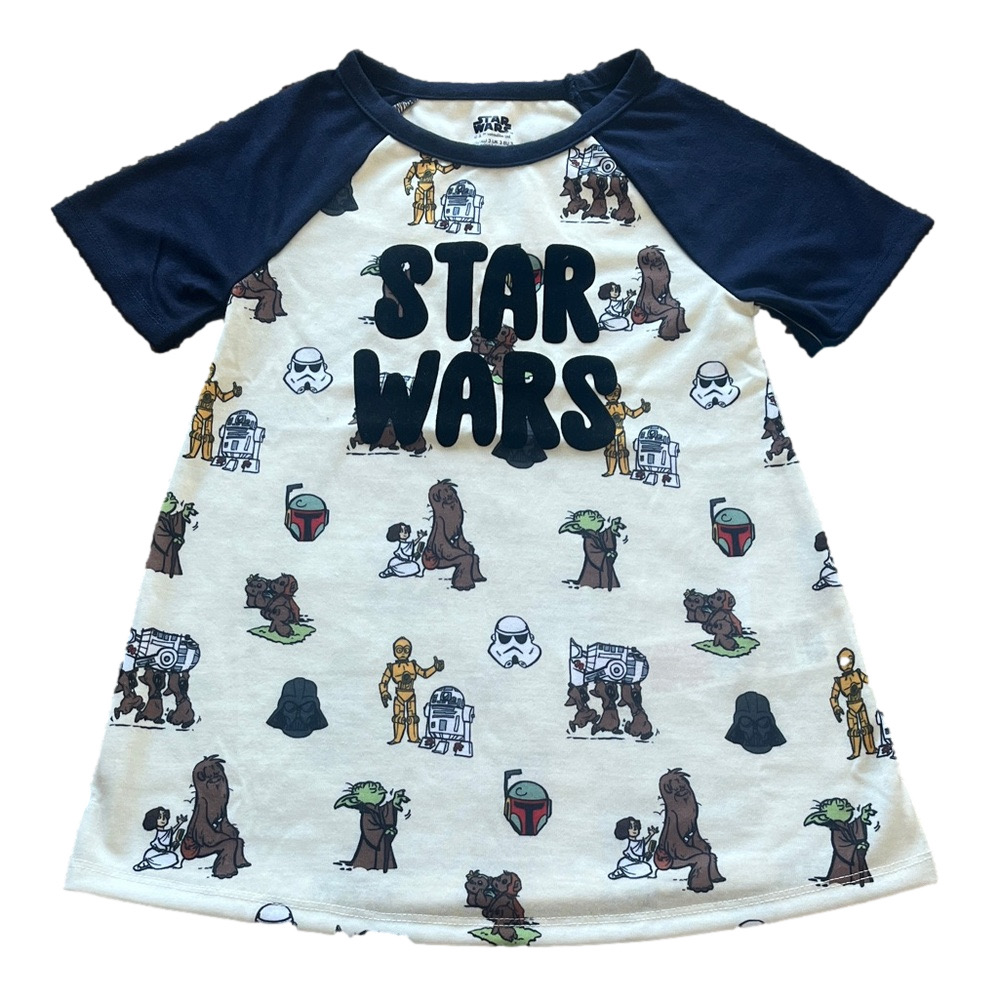Disney Store Star Wars Kids Nightgown with Blue and Cream Accents